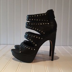 BRAND NEW Dolce Vita Black Leather Studded Heels